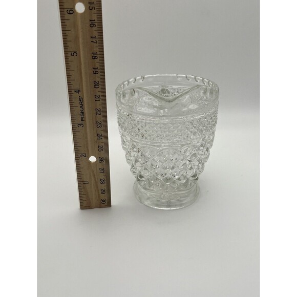 Vintage Anchor Hocking Wexford Clear Glass 64 Oz Pitcher and 8 Oz Creamer Bundle - Picture 13 of 14